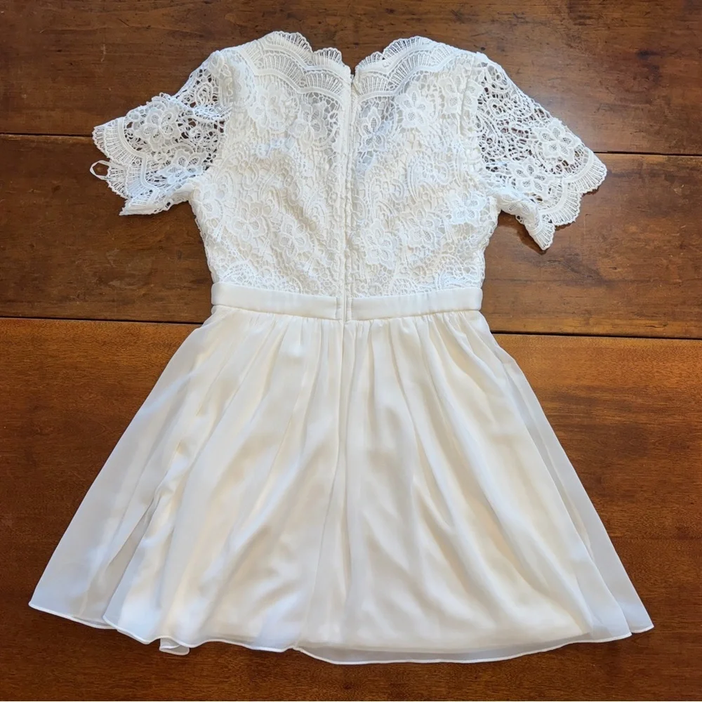 Lulu's White Lace Mini Dress - Picture 5 of 8